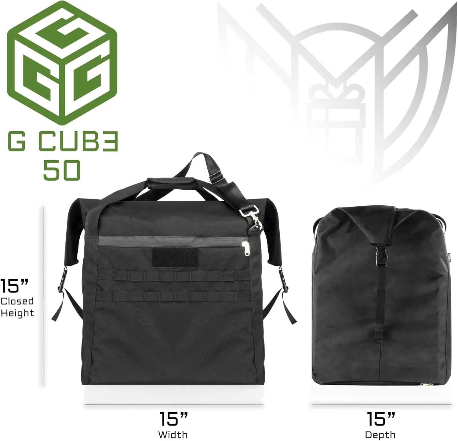 ~ G CUB 50 Faraday Bag for Small to Medium Generators and Electronics ~ Protects Against EMP/CME/EMF/RF ~ Diamond Form Farday Interior ~ 1680D Ballistic Nylon Exterior ~ Black