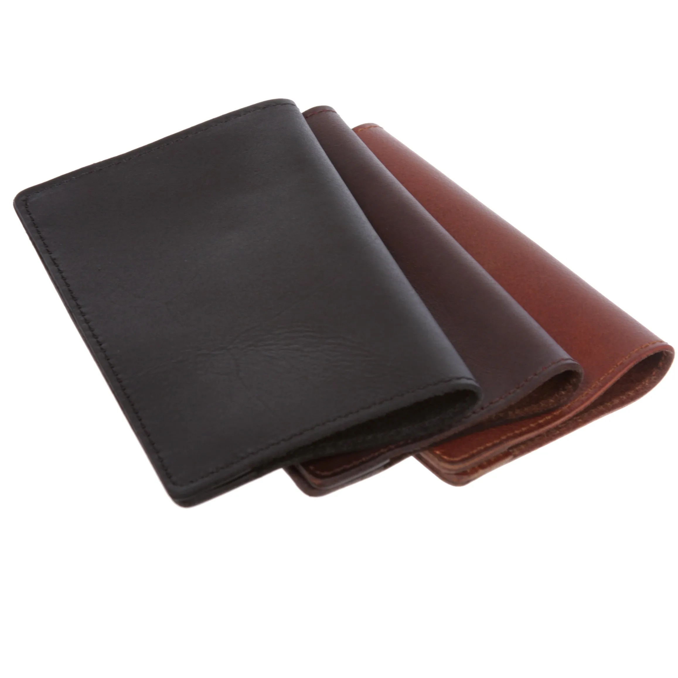 100% Soft Leather Passport Cover - Plain Leather Holder Slim Sleeve Case