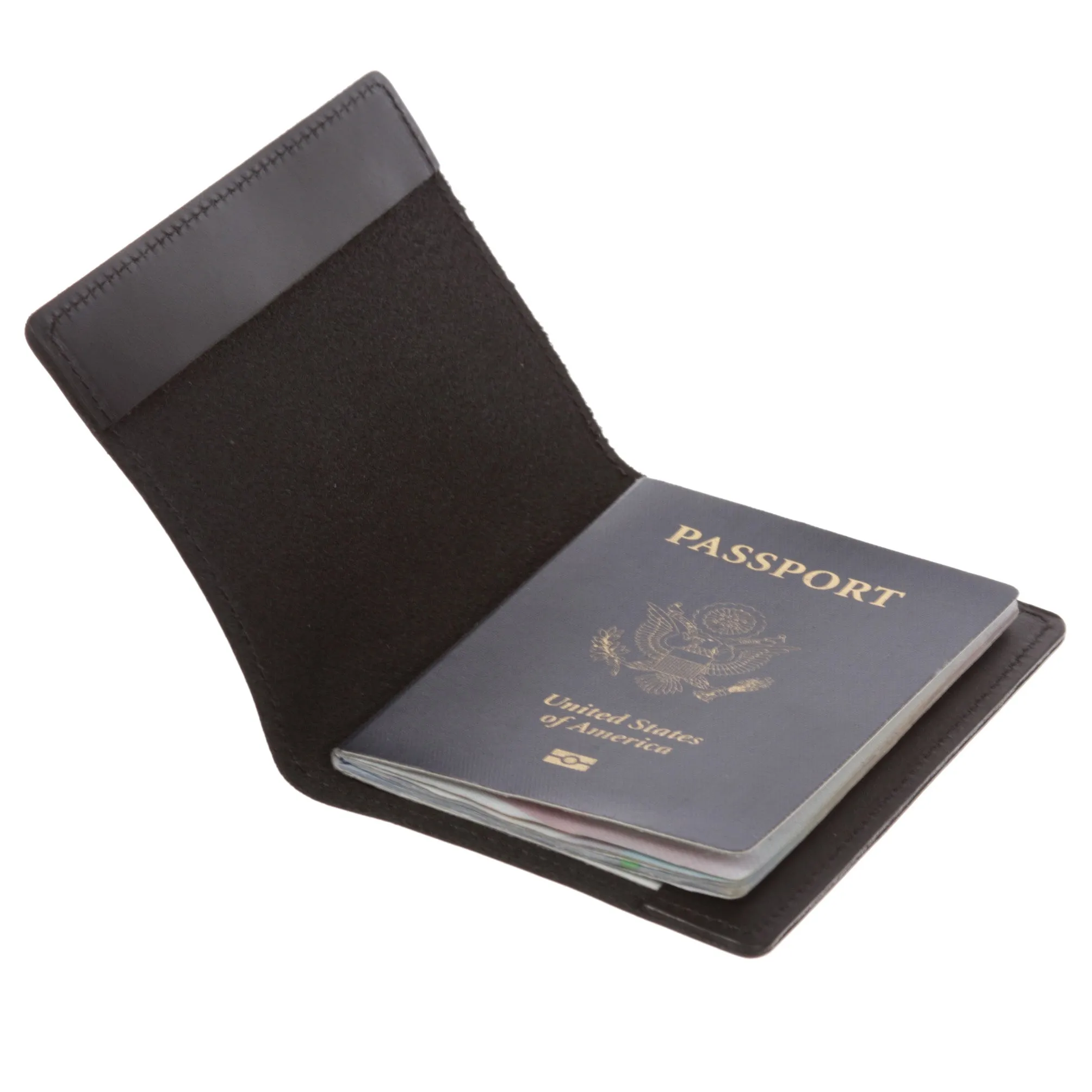 100% Soft Leather Passport Cover - Plain Leather Holder Slim Sleeve Case