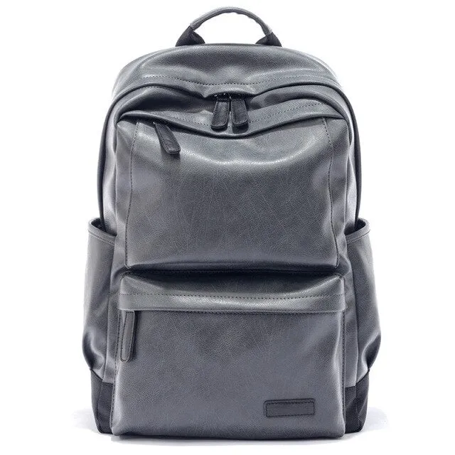 2021 Waterproof 15.6 Inch Laptop Backpack Men Leather Backpacks for Teenager Travel Casual Daypacks Mochila Male