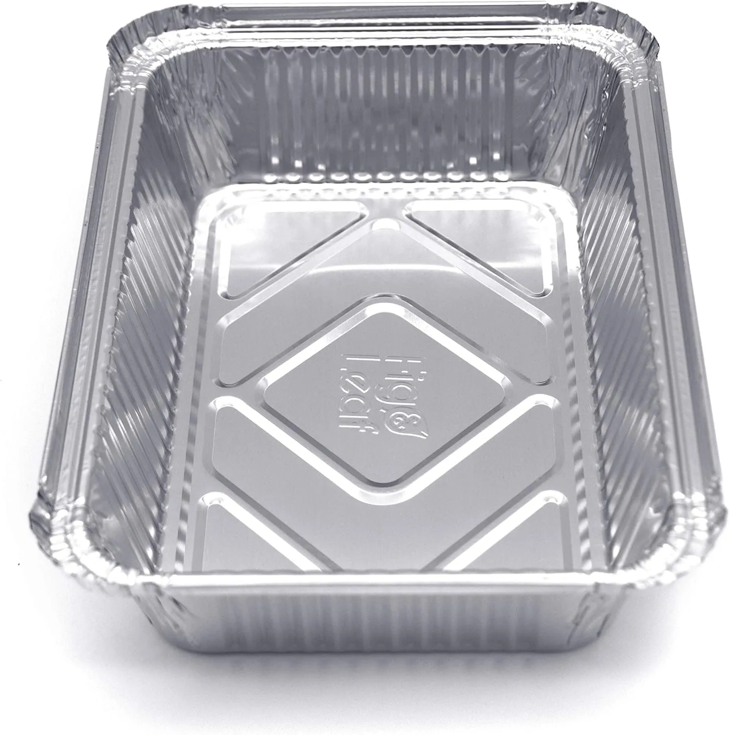 (60 Pack) Premium 2.5-LB Takeout Pans with Lids - 8.6" x 6.1" x 2" l Heavy Duty Disposable Aluminum Foil for Catering Party Meal Prep Freezer Drip Pans BBQ Potluck Holidays