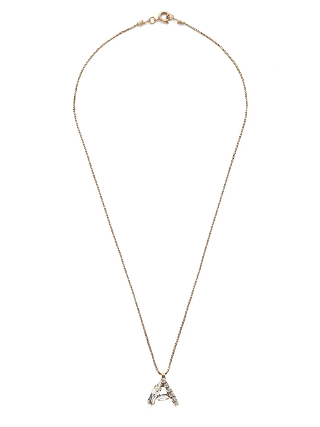 A Initial Pendant Necklace - NEH40AGCRY