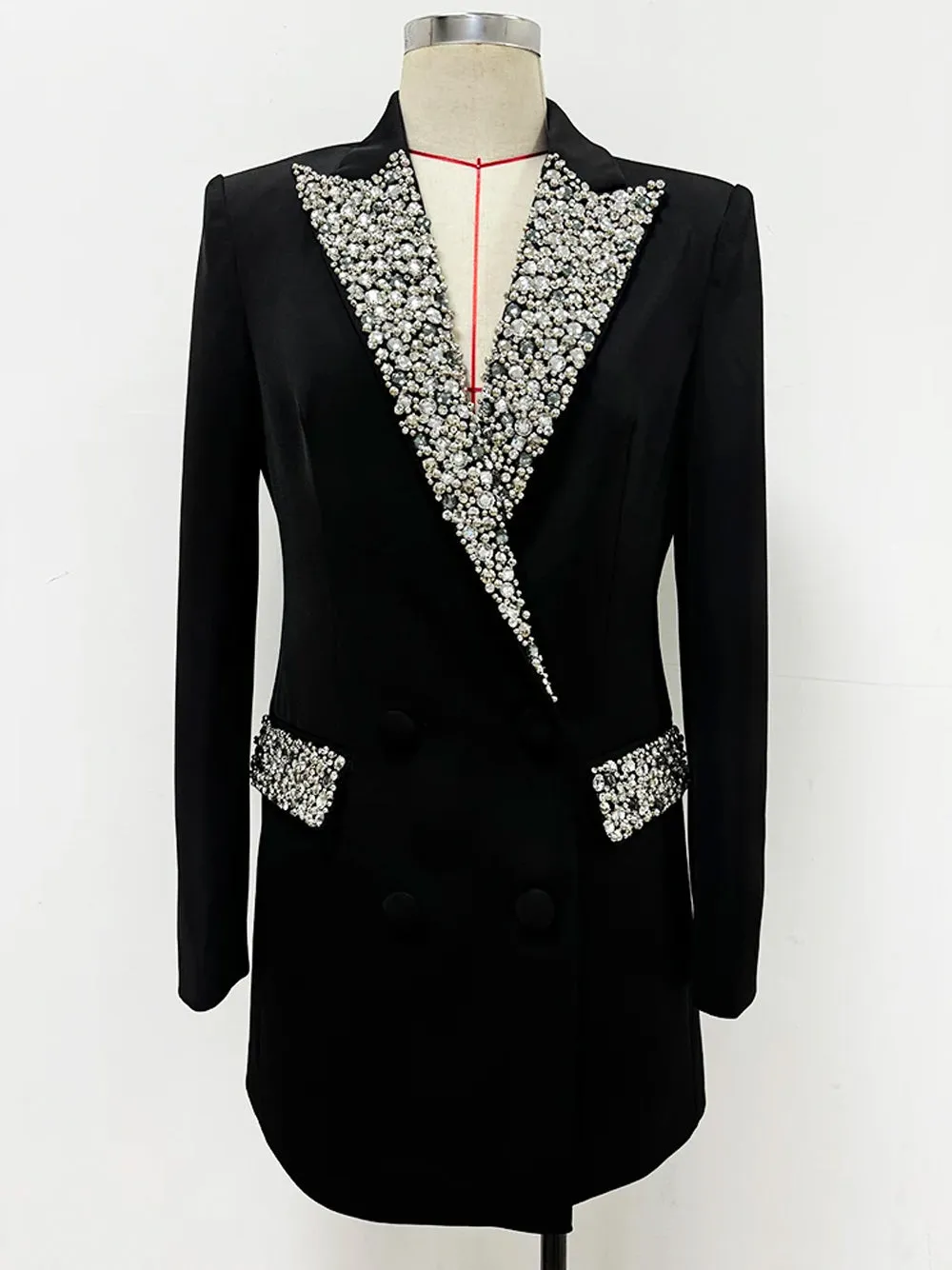AMANZE Crystal Embellished Blazer Mini Dress