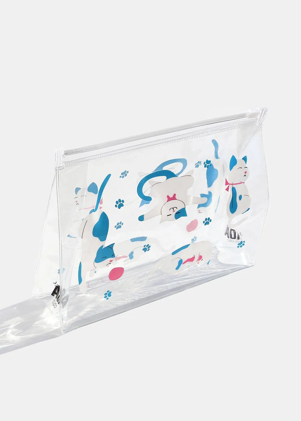 AOA Clear Makeup Pouch - Playful Kittens