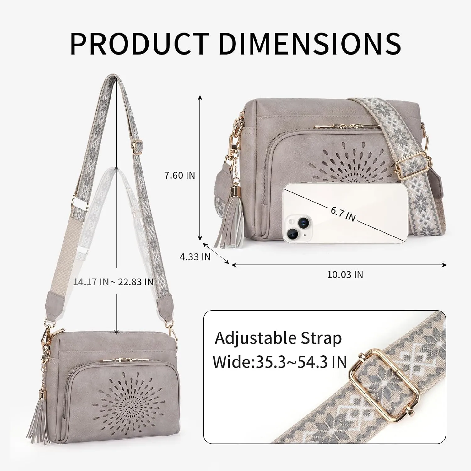 APHISON Crossbody Bags for Women, Vegan Leather Sunflower Crossbody Phone Purse Shoulder Handbags with Adjustable Strap