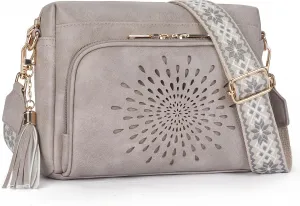 APHISON Crossbody Bags for Women, Vegan Leather Sunflower Crossbody Phone Purse Shoulder Handbags with Adjustable Strap