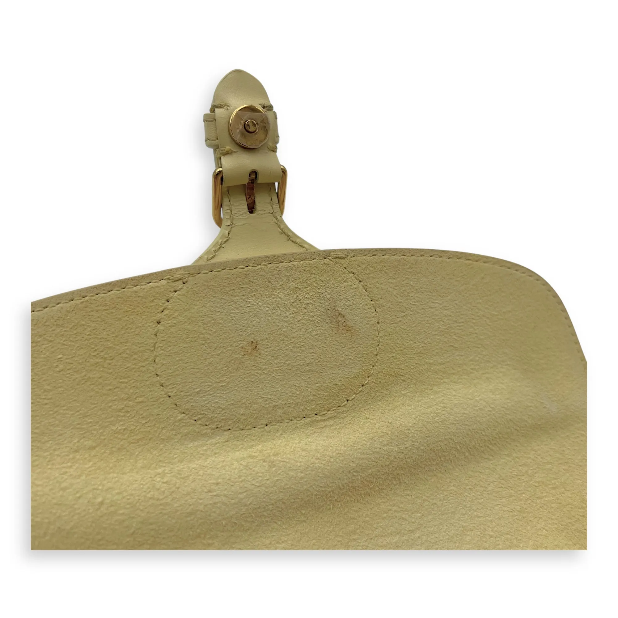 Bobby East West Yellow Crossbody Bag in Calfskin, Gold hardware