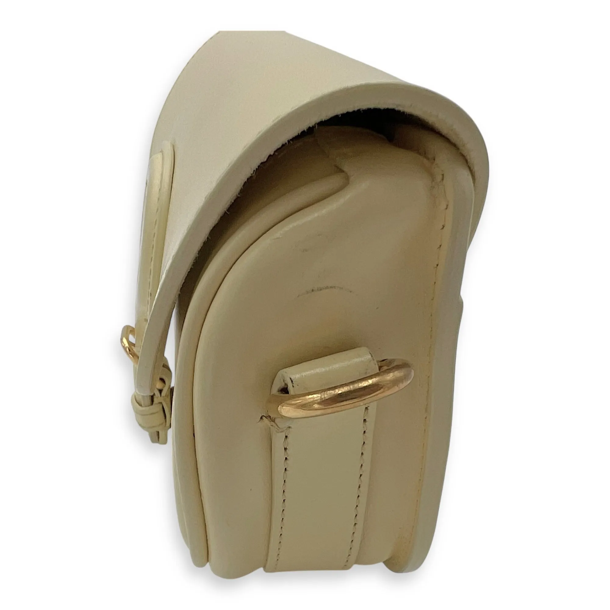 Bobby East West Yellow Crossbody Bag in Calfskin, Gold hardware