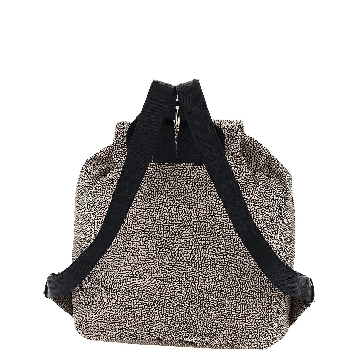 Borbonese - Medium OP Natural Black Backpack made of Recycled Nylon - 934486I15 - OP/NATURALE/NERO