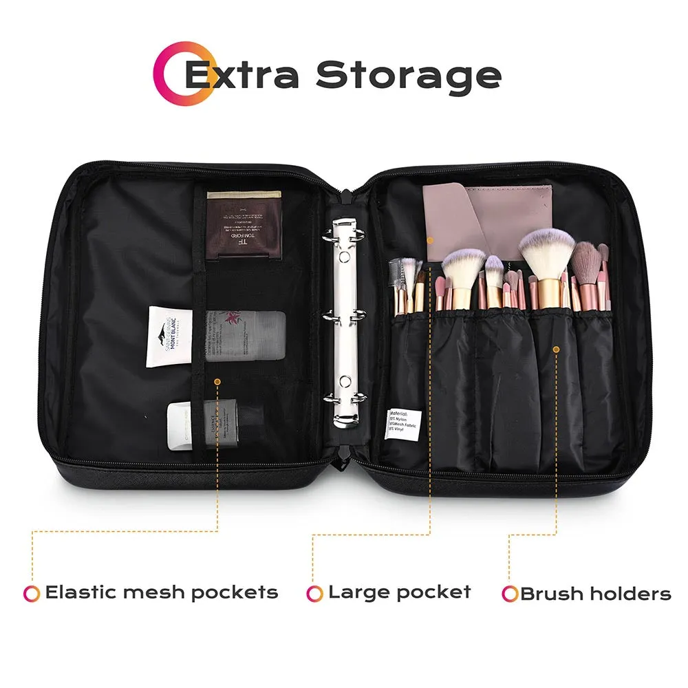 Byootique Essential Loose-Leaf Binder Makeup Bag Cosmetic Organizer