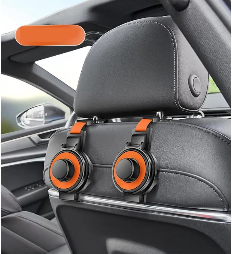 Car Seat Headrest Hook for BMW 7 Series (Long axis) E66 2001-2008,Car Seat Hooks with Phone Holder for Purse,Even Bottle,Backpacks Car Interior Storage Accessories,B