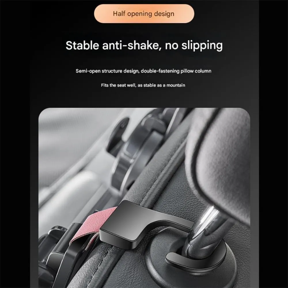 Car Seat Headrest Hook for Mercedes S klass W223 (Long axis) 2020-2024,Car Seat Hooks with Phone Holder for Purse,Even Bottle,Backpacks Car Interior Storage Accessories,B