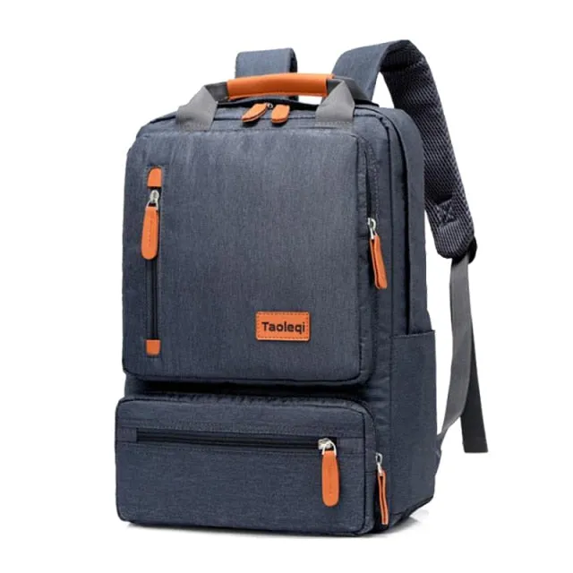 Casual Business Men Computer Waterproof Oxford  Anti-theft Travel Backpack