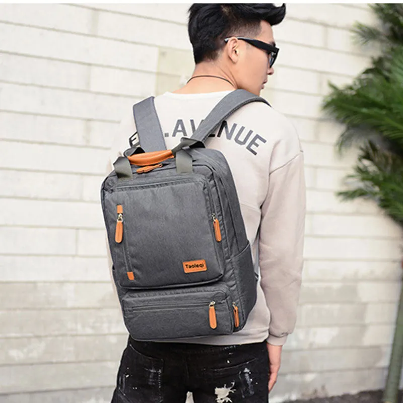 Casual Business Men Computer Waterproof Oxford  Anti-theft Travel Backpack