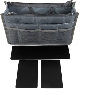 Chelsy Premium Rigid Purse or Organizer Insert (Small, Grey)