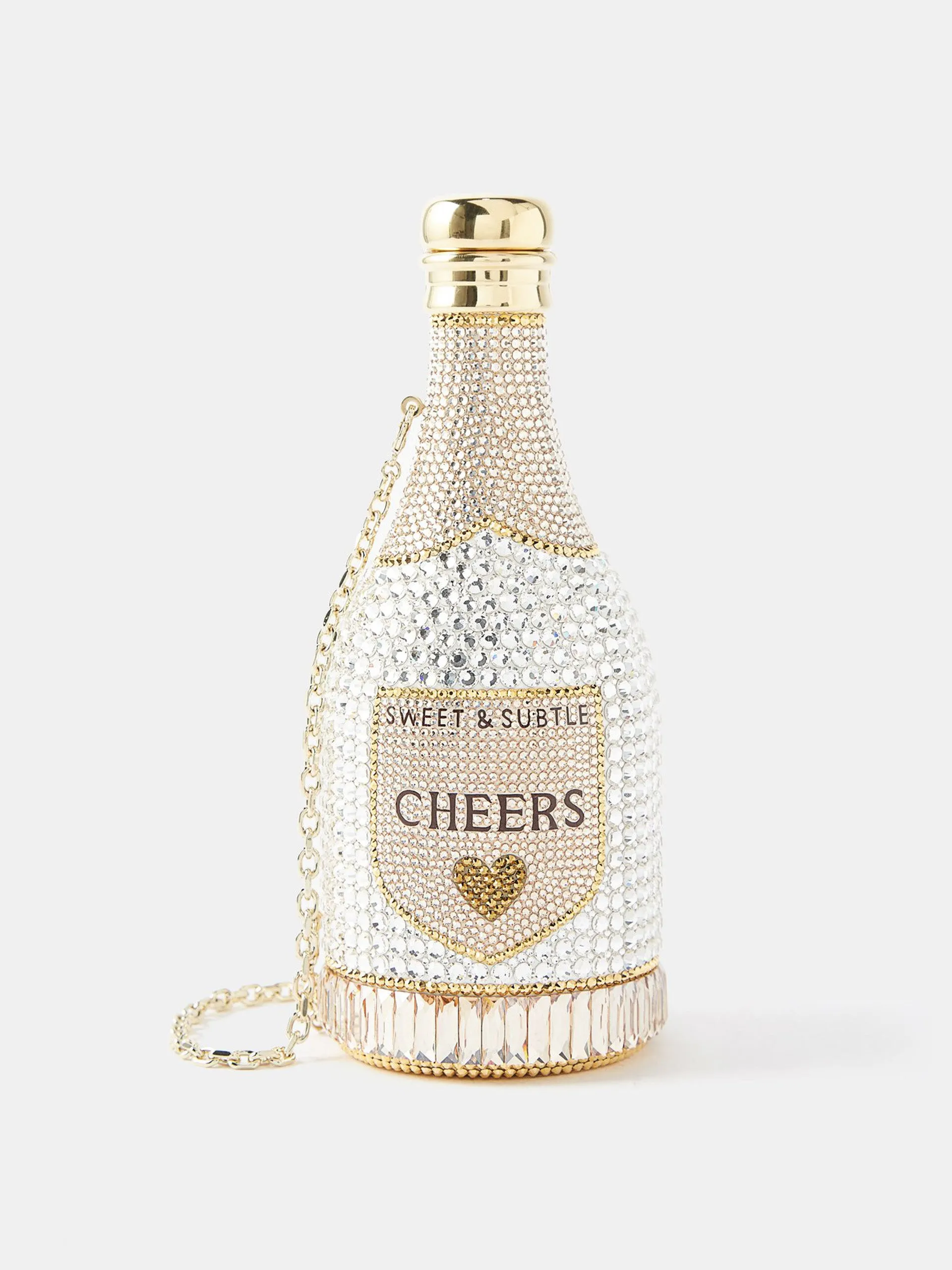 Crystal-embellished clutch bag