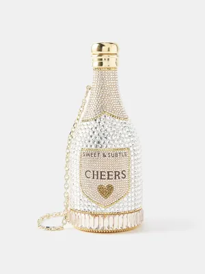 Crystal-embellished clutch bag