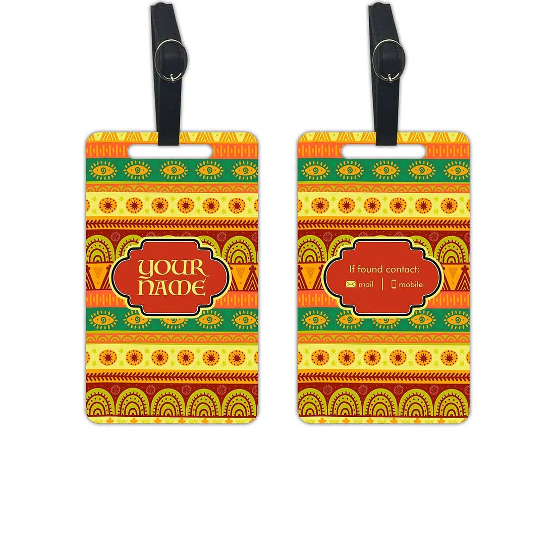 Custom Printed Luggage Tag Identifier Name Set of 2 - Classic