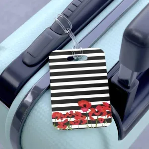 Customizable Colorful Pansy Luggage Tag Set for Trendy Adventurers