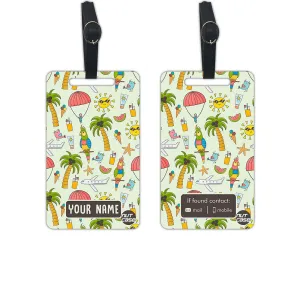 Cute Customized Luggage Tag Add Name Set of 2 - Beach