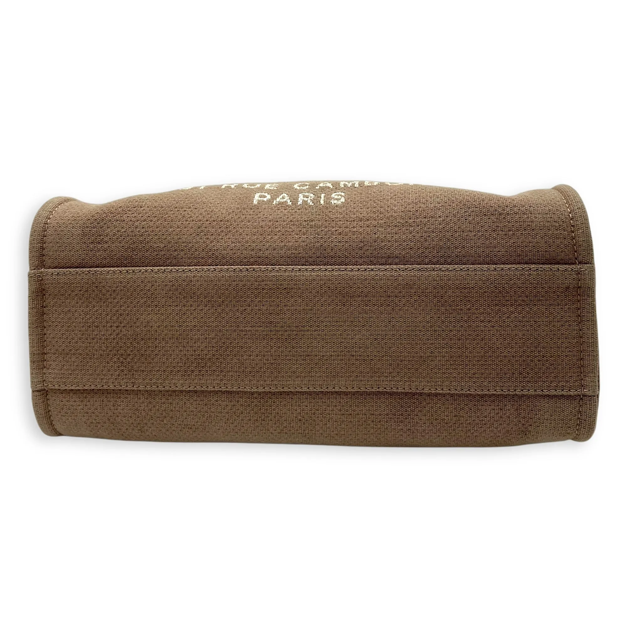 Deauville Tote Bag Brown in Canvas, Silver hardware