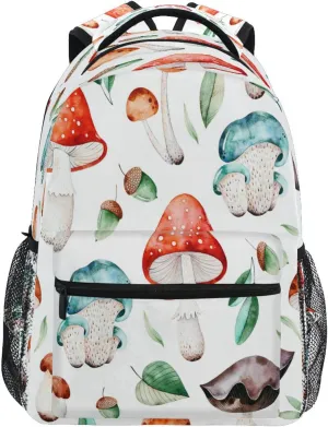 Dussdil Acorns Chestnut Mushrooms Kid's Backpack Boys Girls Backpacks 16 inch Casual Daypack Back Pack Bag with Adjustable Shoulder Strap Zipper Travel Bags