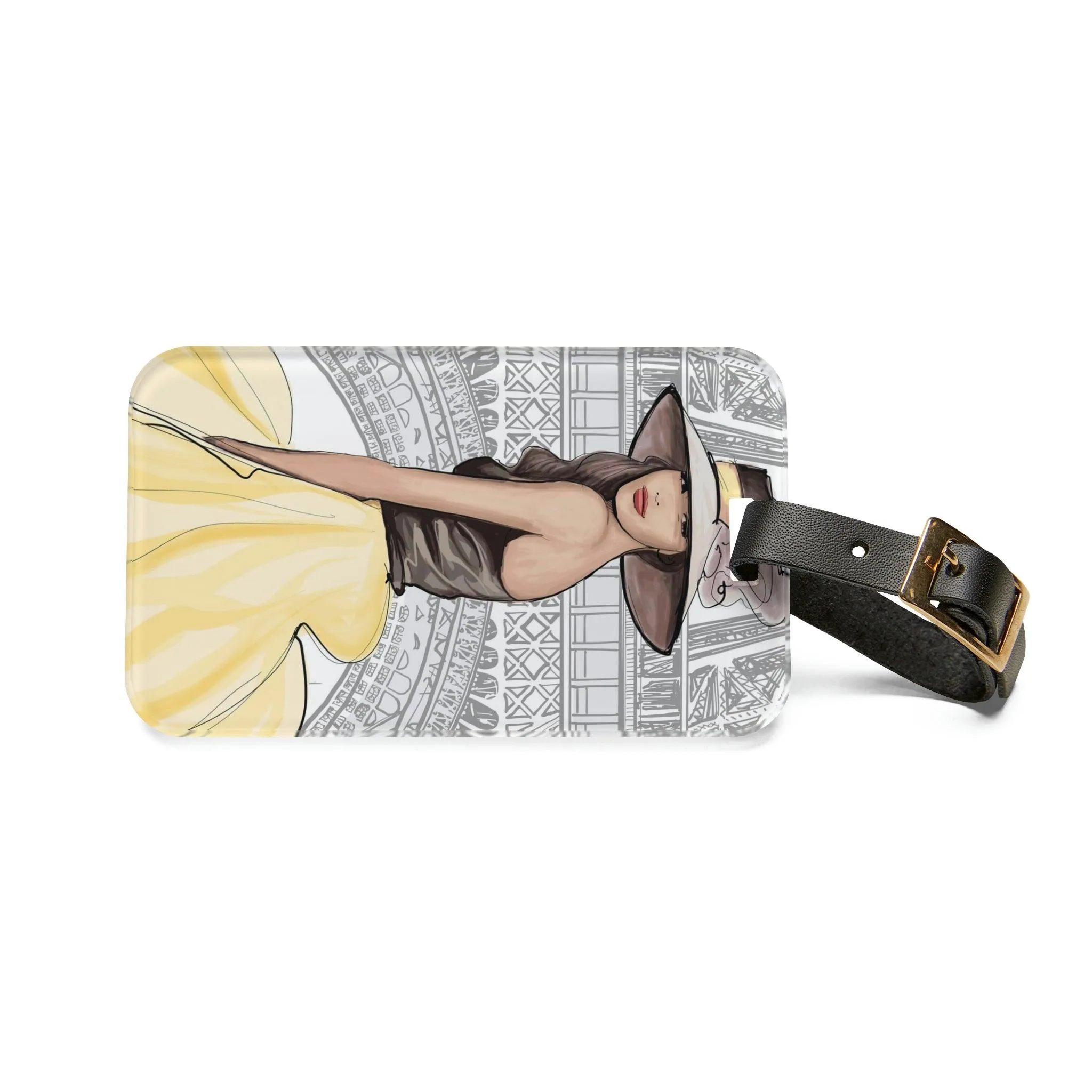 Elegant Customizable Acrylic Luggage Tag - Essential Travel Chic