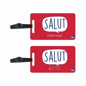 Fancy Custom Tags for Bags Add Your Name Set of 2 - Salut