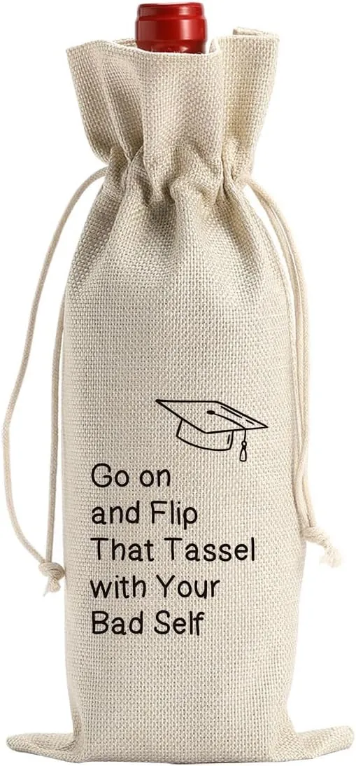 Funny Graduation Gifts 2025 Graduation Gifts for Senior, Senior Night Gifts for Future Nurse Teacher Lawyer PHD Master Degree Wine Bag Wine Accessory Set