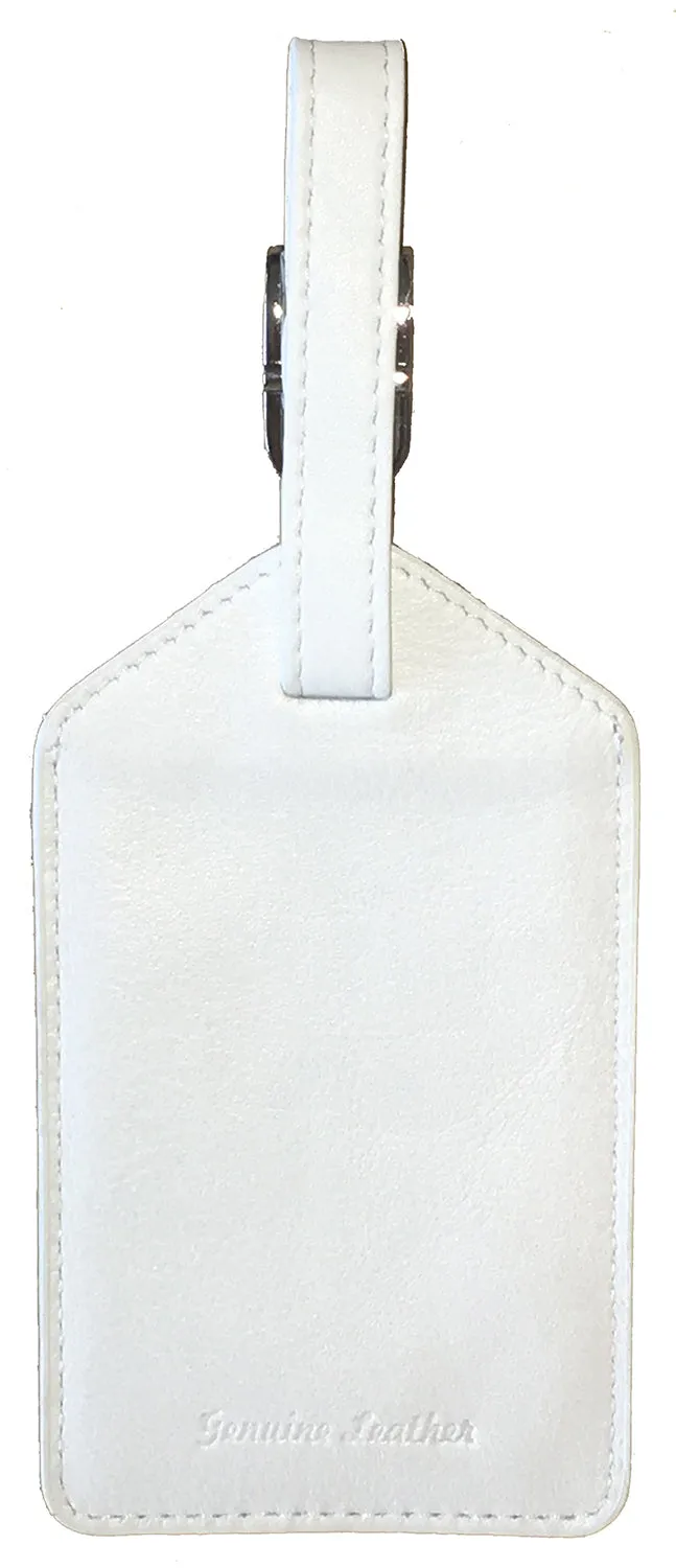 Genuine Top Grain Leather Luggage Tag