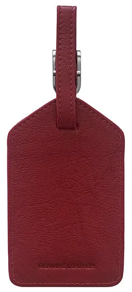 Genuine Top Grain Leather Luggage Tag