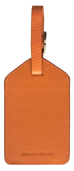 Genuine Top Grain Leather Luggage Tag