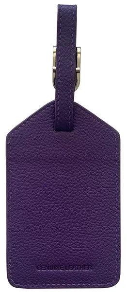 Genuine Top Grain Leather Luggage Tag