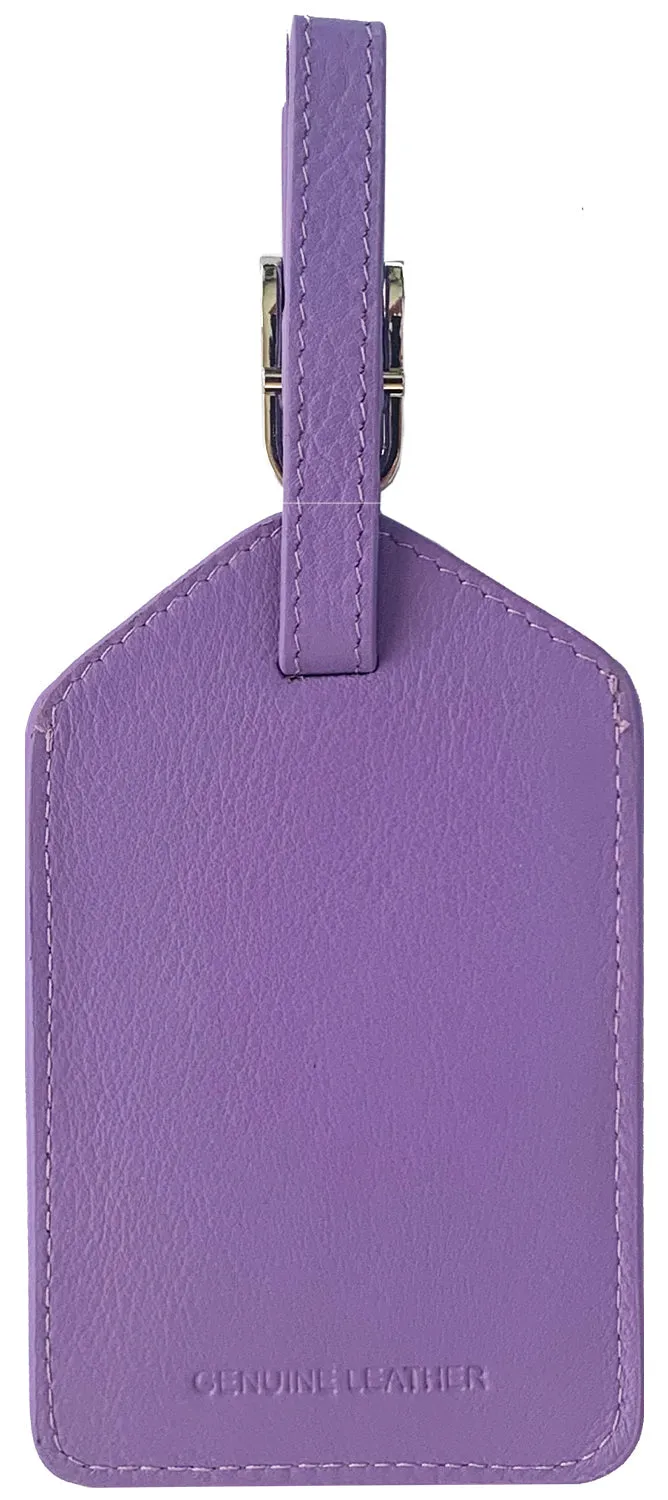 Genuine Top Grain Leather Luggage Tag