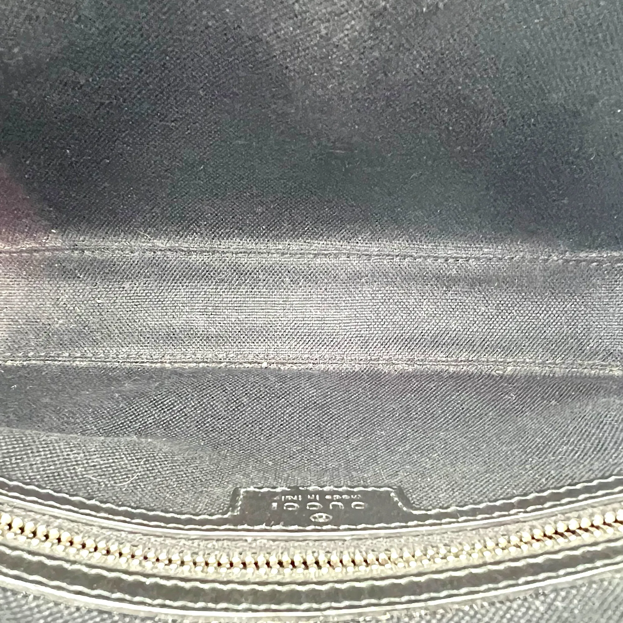 GG Supreme Black Crossbody Bag in Coated Canvas, Silver hardware