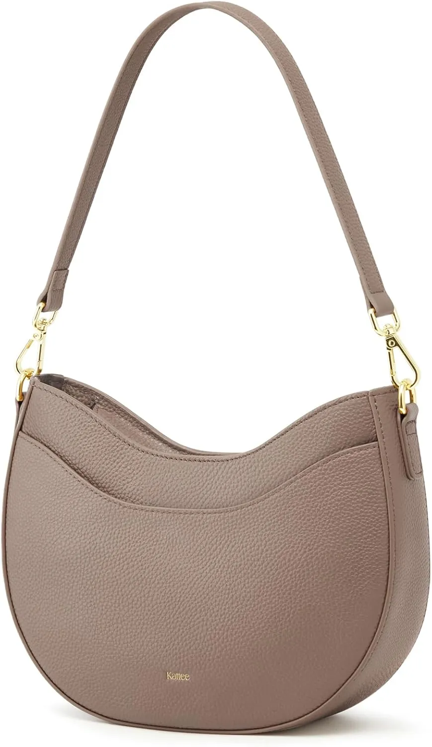 Kattee Leather Crossbody Bags for Women, Small Purses and Handbags, Soft Hobo Shoulder Satchel with Zipper Closure