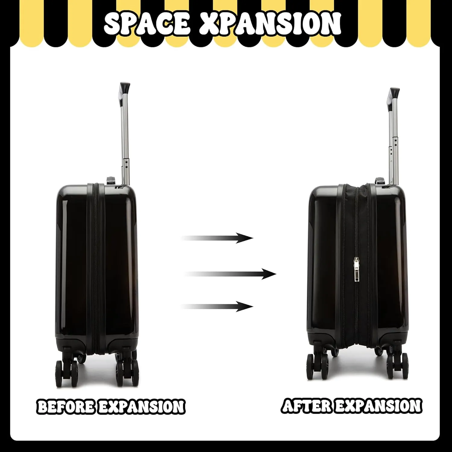 Kid's Luggage Set 3 Piece Suitcase Set 16" Hardside Luggage with Spinner Wheels Girls Boys Carry on Toddler Suitcase with Travel Duffle Bag Airline Approved