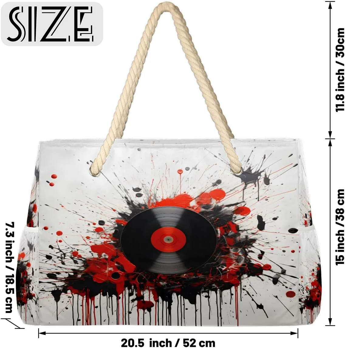 Large Tote Beach Bags for Women with Zipper Waterproof Sandproof Swim Pool Grocery Gym Travel Bag