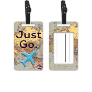 Luggage Tags Set Of 2 -  Just Go Plane