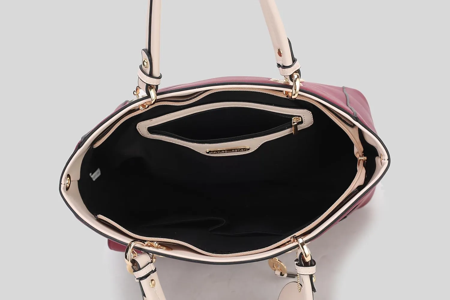MKF Collection Satchel Bag for Womens Vegan Leather Crossbody Bag Handbag Top-Handle Purse by Mia K