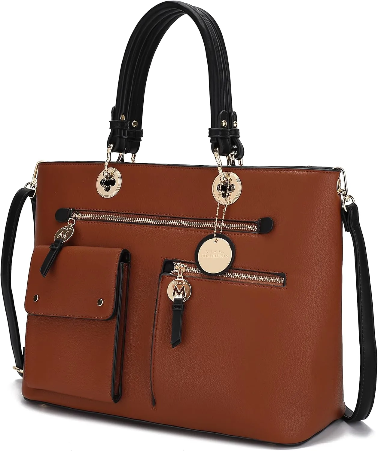 MKF Collection Satchel Bag for Womens Vegan Leather Crossbody Bag Handbag Top-Handle Purse by Mia K