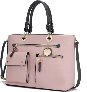 MKF Collection Satchel Bag for Womens Vegan Leather Crossbody Bag Handbag Top-Handle Purse by Mia K