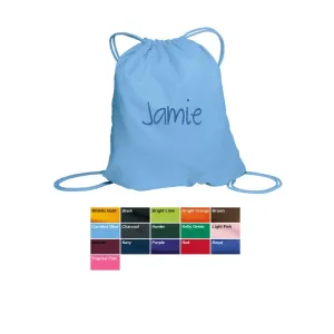 Monogrammed Light Weight Cinch Backpack-Lots of Colors