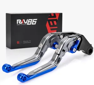 Motorcycle Brake Clutch Levers Foldable for Honda CBR500R/CB500F/X (13-21), CB400F/CB400R (13-20), Grom MSX (14-23), CBR250R (11-15), CBR300R/ CB300F/ CB300FA (14-21), Monkey 125 (18-21) Blue