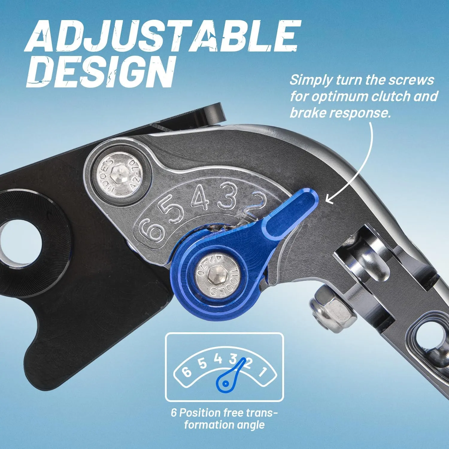 Motorcycle Brake Clutch Levers Foldable for Honda CBR500R/CB500F/X (13-21), CB400F/CB400R (13-20), Grom MSX (14-23), CBR250R (11-15), CBR300R/ CB300F/ CB300FA (14-21), Monkey 125 (18-21) Blue