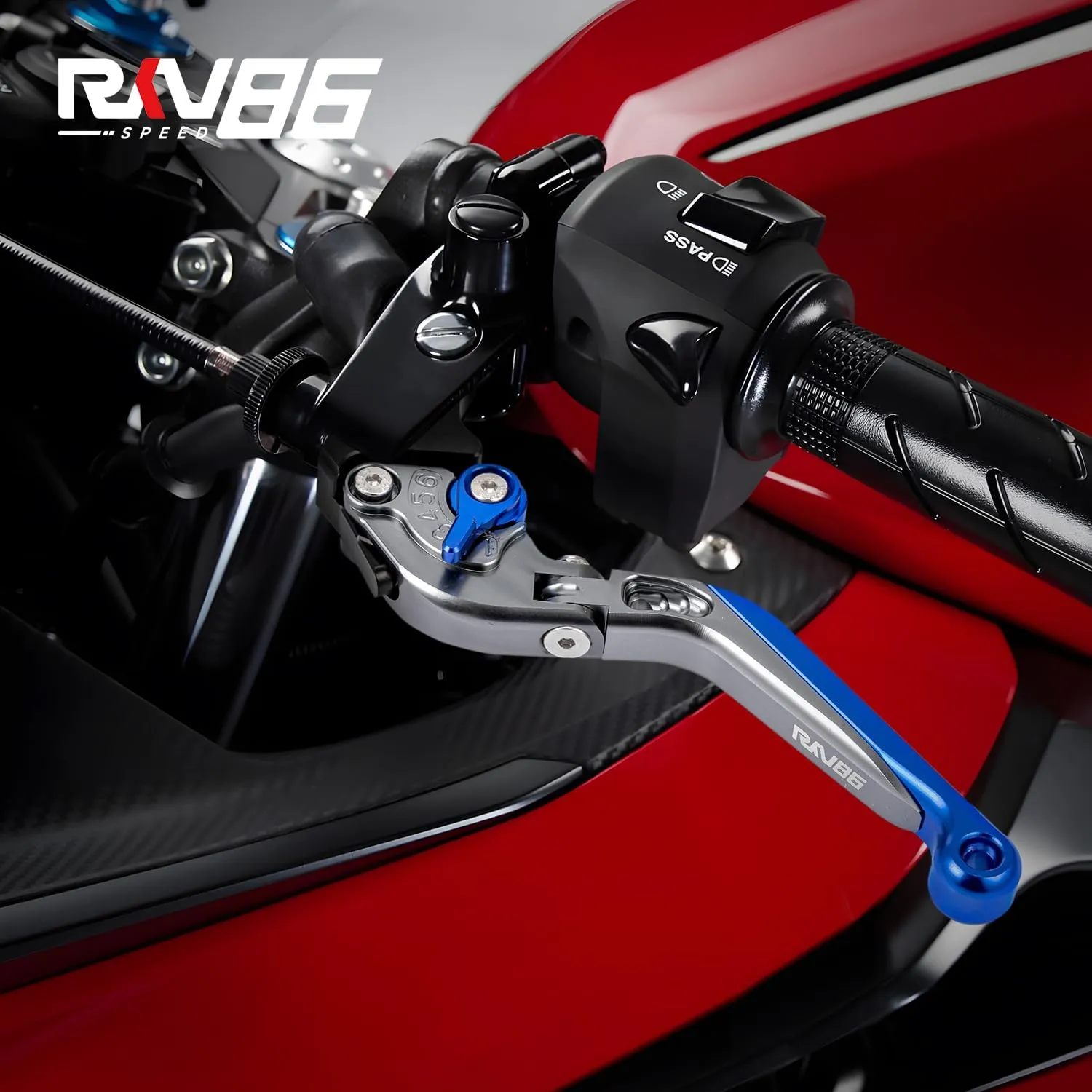 Motorcycle Brake Clutch Levers Foldable for Honda CBR500R/CB500F/X (13-21), CB400F/CB400R (13-20), Grom MSX (14-23), CBR250R (11-15), CBR300R/ CB300F/ CB300FA (14-21), Monkey 125 (18-21) Blue