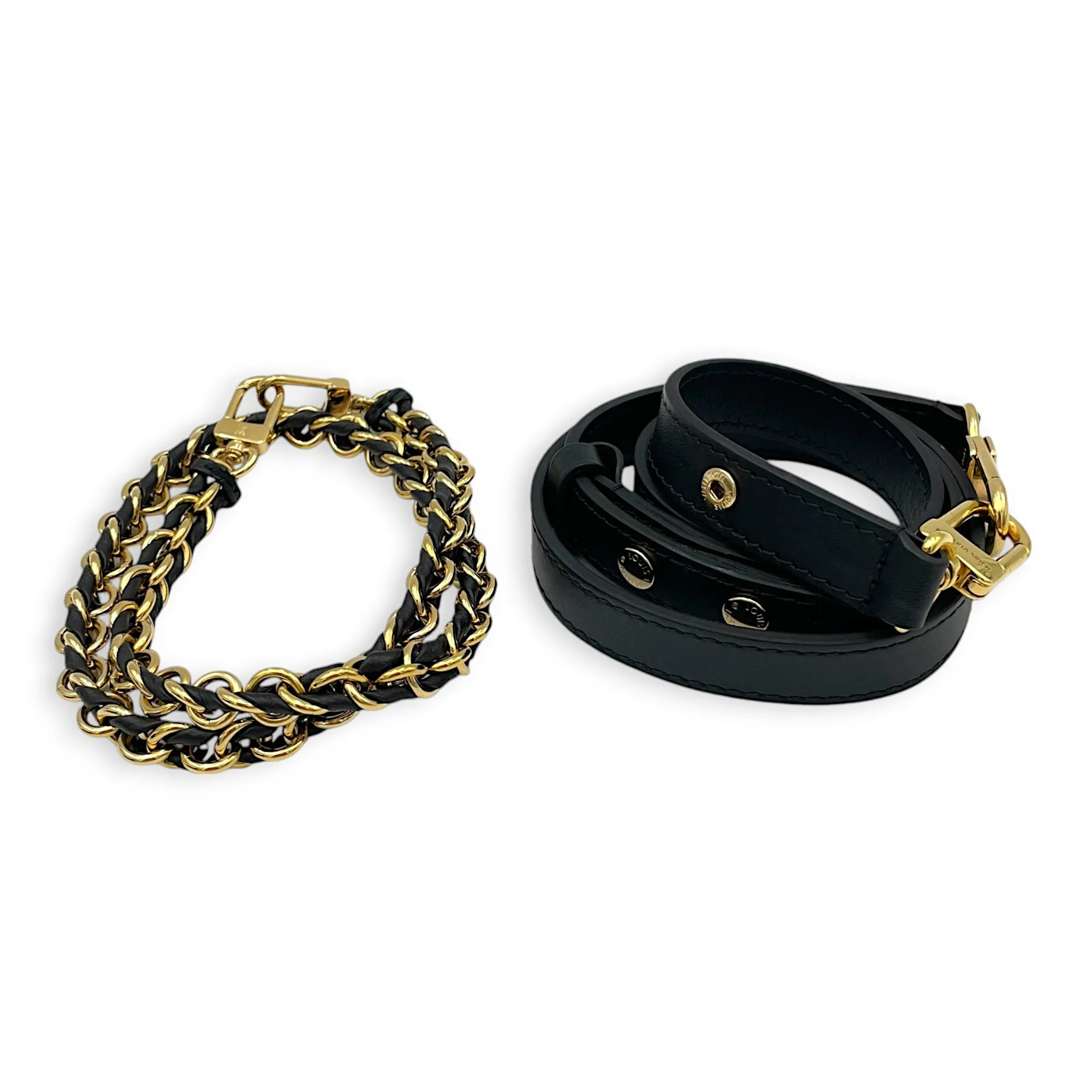 Multi-Pochette Accessoires Black Crossbody Bag in Monogram Empreinte Leather, Gold hardware