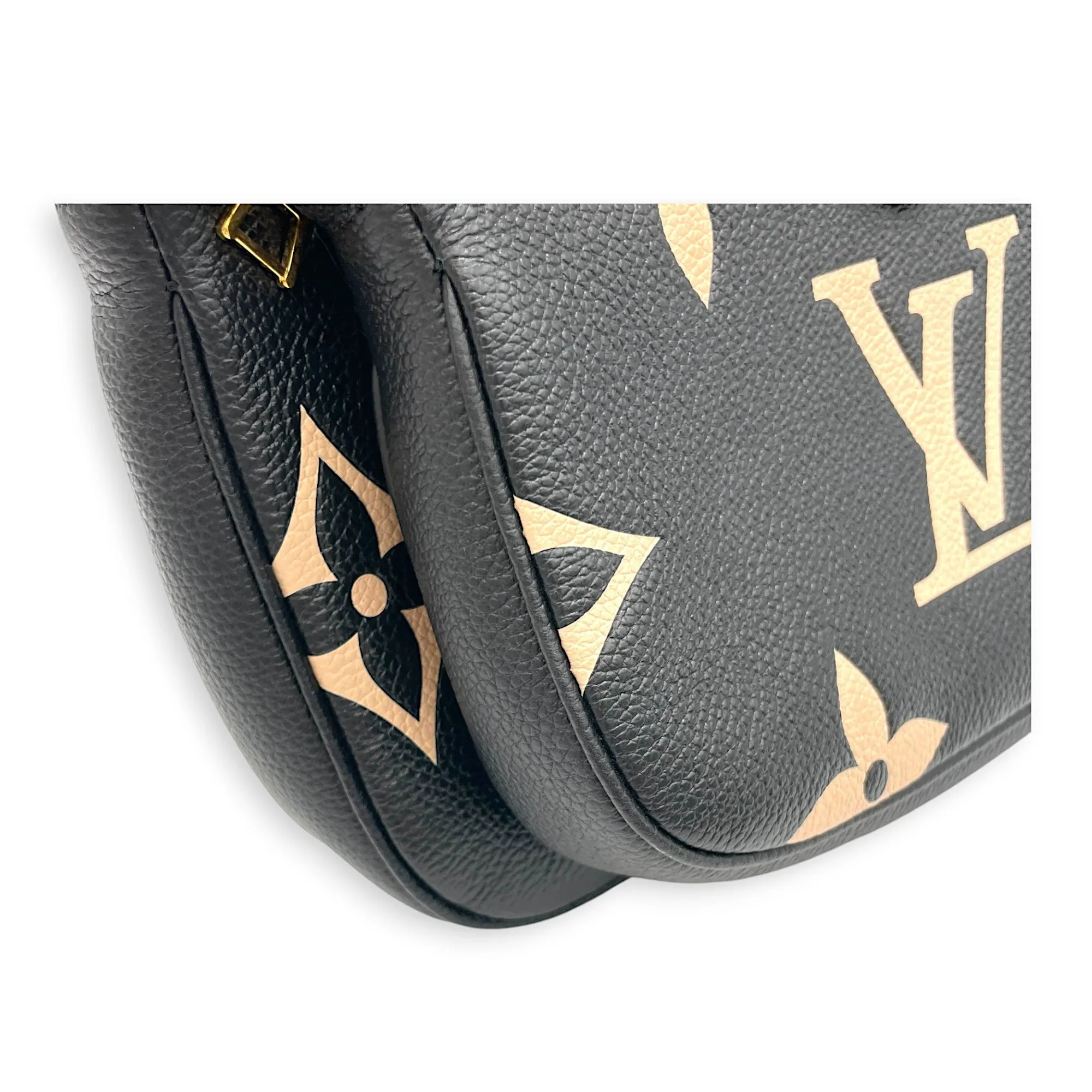 Multi-Pochette Accessoires Black Crossbody Bag in Monogram Empreinte Leather, Gold hardware
