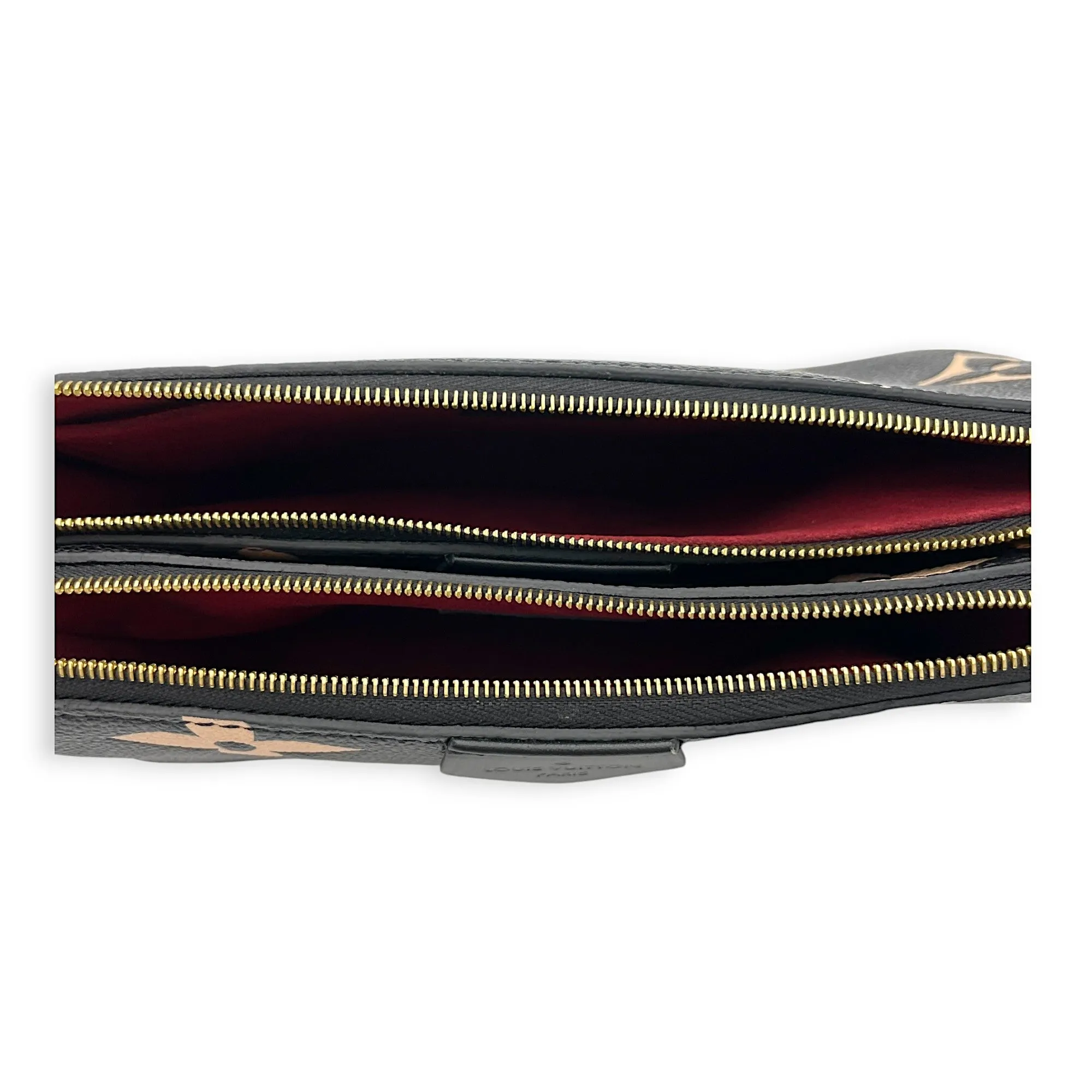 Multi-Pochette Accessoires Black Crossbody Bag in Monogram Empreinte Leather, Gold hardware