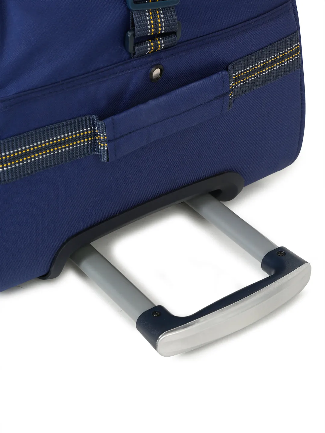 Navy Printed Medium Duffel Trolley Bag